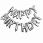 Preview: Luftballon Girlande - Happy Birthday - Silber